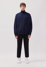 Stehkragenpullover mit Kaschmir in Dunkelblau |  Seidensticker Onlineshop