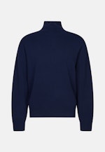 Stehkragenpullover mit Kaschmir in Dunkelblau |  Seidensticker Onlineshop