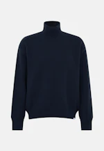 Stehkragenpullover mit Kaschmir in Dunkelblau |  Seidensticker Onlineshop