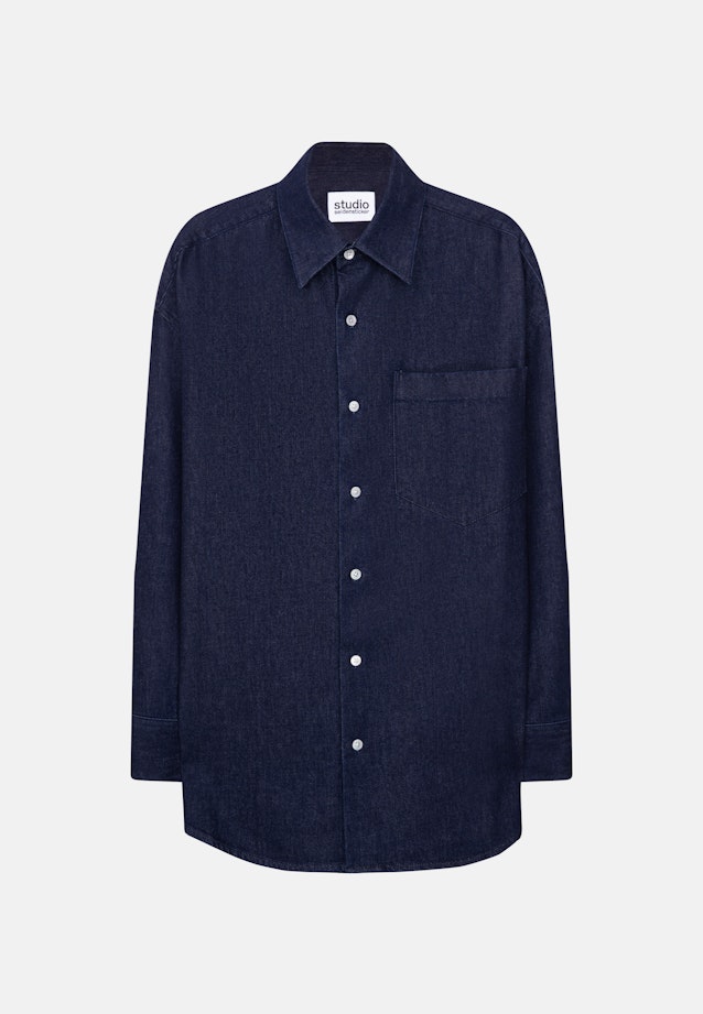 Oversized Unisex Hemd Denim in Dunkelblau |  Seidensticker Onlineshop