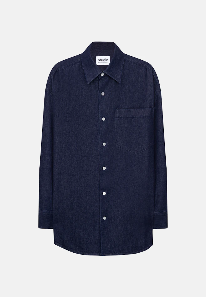 Oversized Overshirt aus Blue Denim in Dunkelblau | Seidensticker Onlineshop