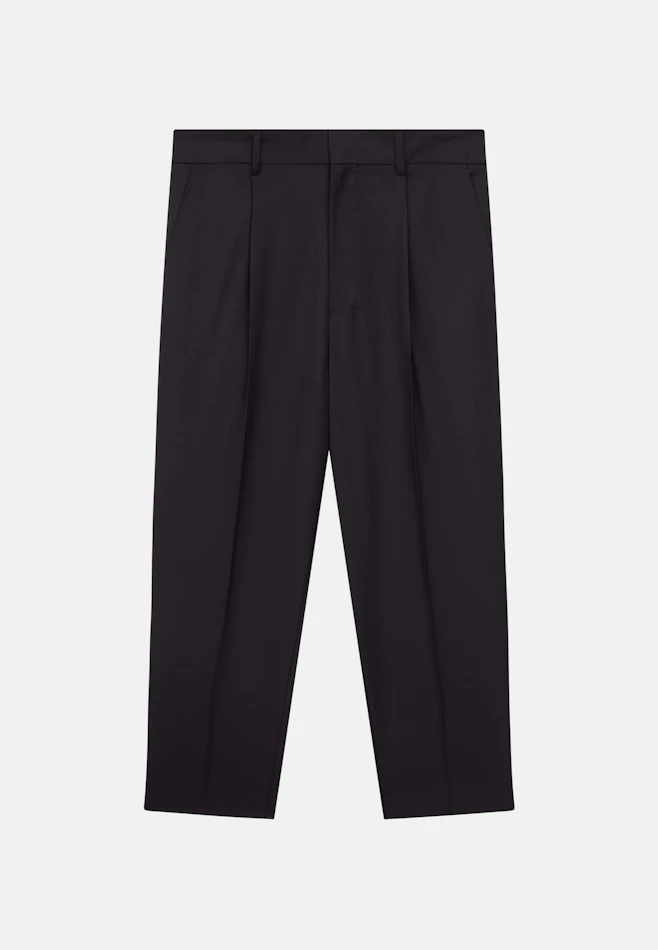 Chino Cropped mit Bundfalte in Schwarz | Seidensticker Onlineshop