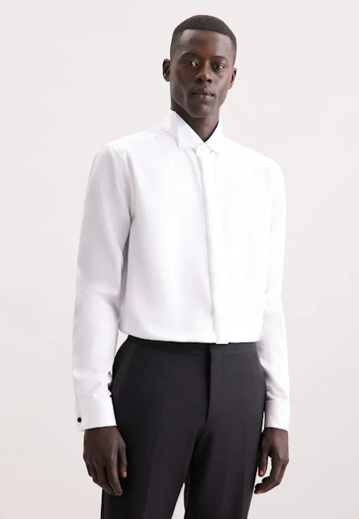 Regular Business shirt Uni in White |  Seidensticker Onlineshop