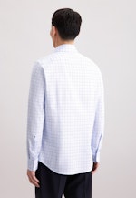 Slim Business shirt Check in Mittelblau |  Seidensticker Onlineshop