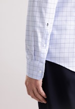 Slim Business shirt Check in Mittelblau |  Seidensticker Onlineshop