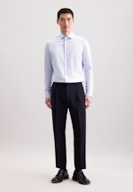 Slim Business shirt Check in Mittelblau |  Seidensticker Onlineshop