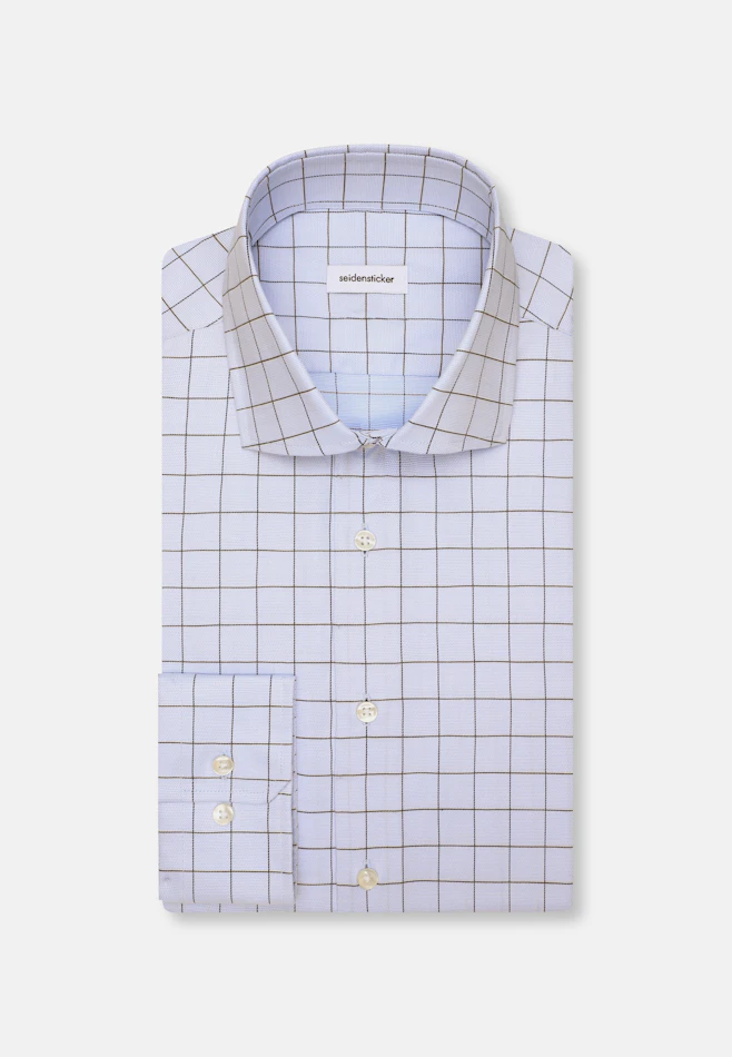 Slim Chemise d'affaires carreaux dans Bleu Moyen | Boutique en ligne Seidensticker