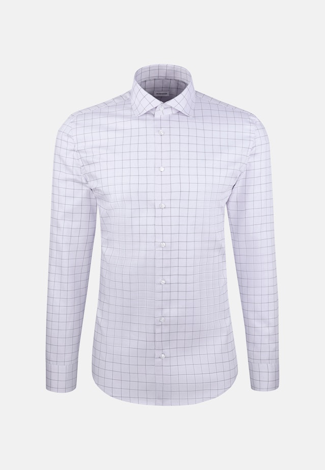 Slim Business shirt Check in Mittelblau |  Seidensticker Onlineshop
