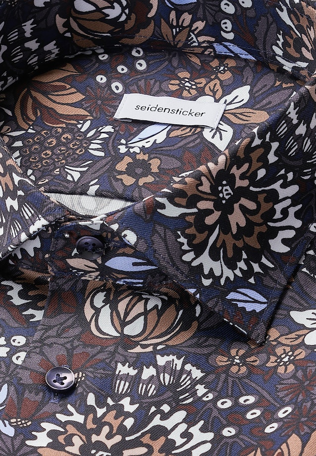Slim Business Hemd Geblümt in Braun |  Seidensticker Onlineshop