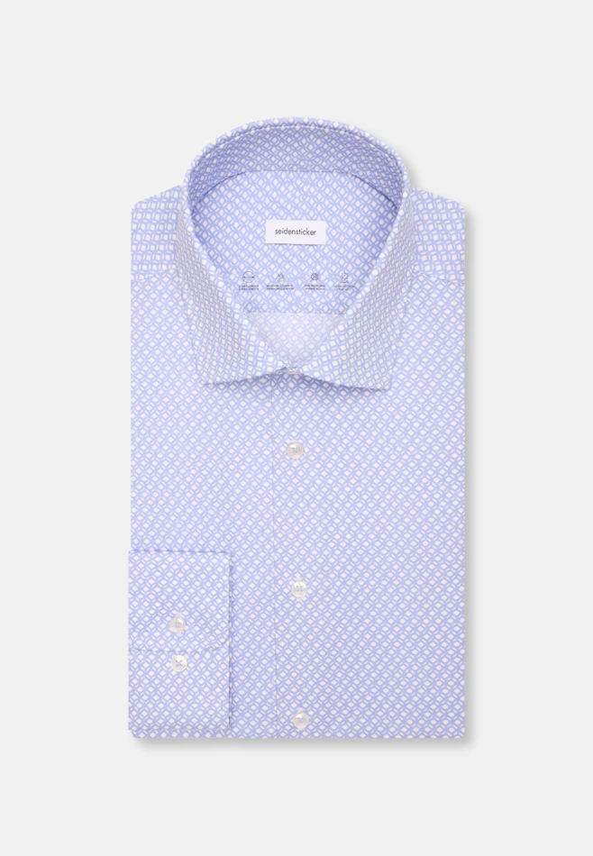 Slim Chemise Performance Imprimé dans Bleu Moyen | Boutique en ligne Seidensticker