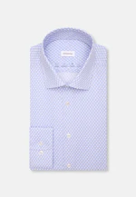 Slim Performance-Hemd Druck in Mittelblau |  Seidensticker Onlineshop
