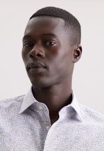 Slim Business Hemd Geblümt in Mittelblau |  Seidensticker Onlineshop