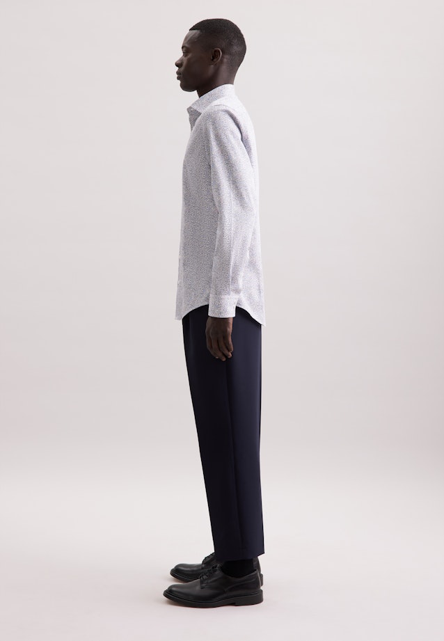 Slim Chemise d'affaires Floral in Bleu Moyen |  Seidensticker Onlineshop