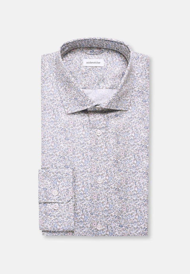 Slim Business Hemd Geblümt in Mittelblau |  Seidensticker Onlineshop