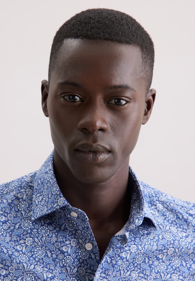 Slim Business shirt Paisley in Dunkelblau |  Seidensticker Onlineshop