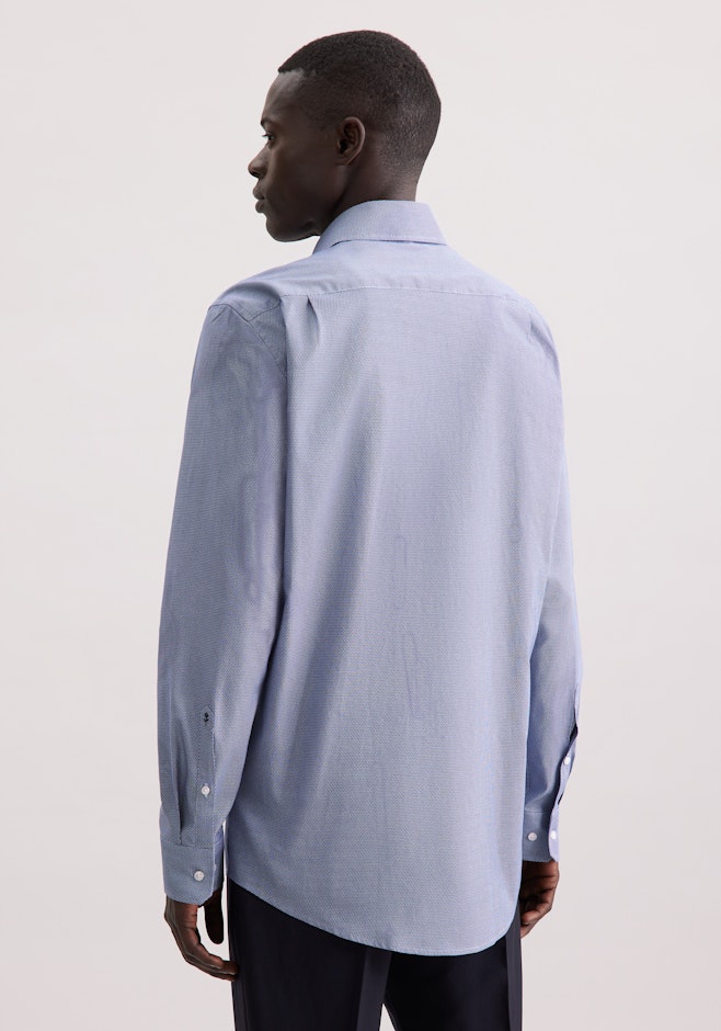 Regular Business Hemd Druck in Dunkelblau | Seidensticker Onlineshop