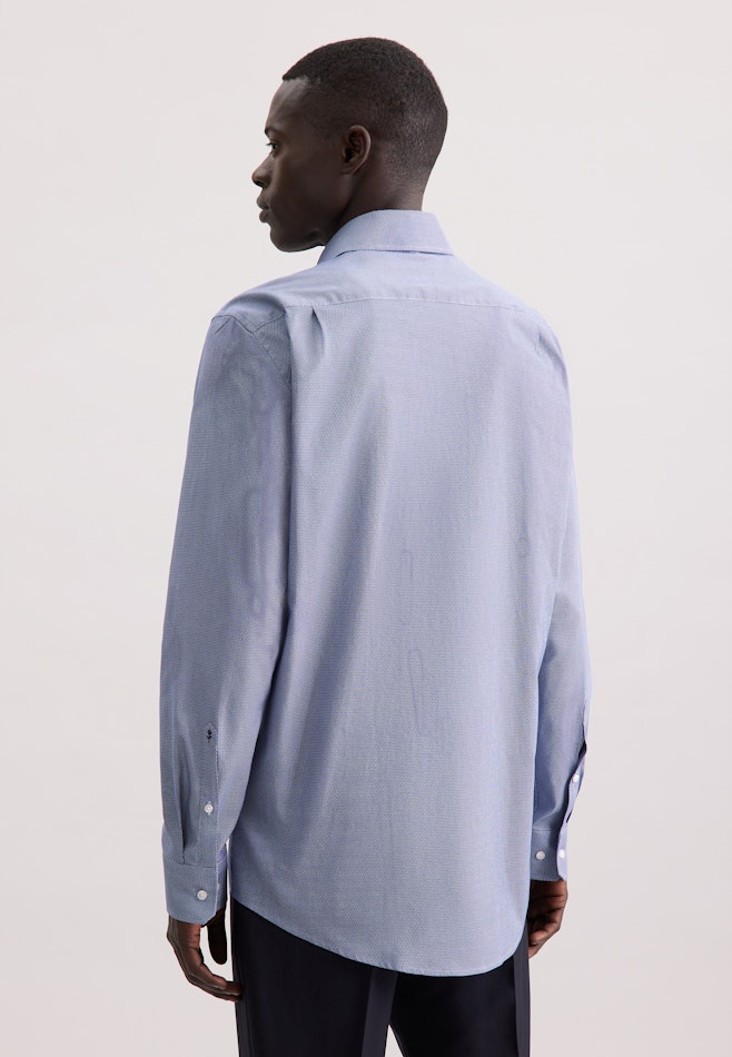 Regular Business Hemd Druck in Dunkelblau | Seidensticker Onlineshop