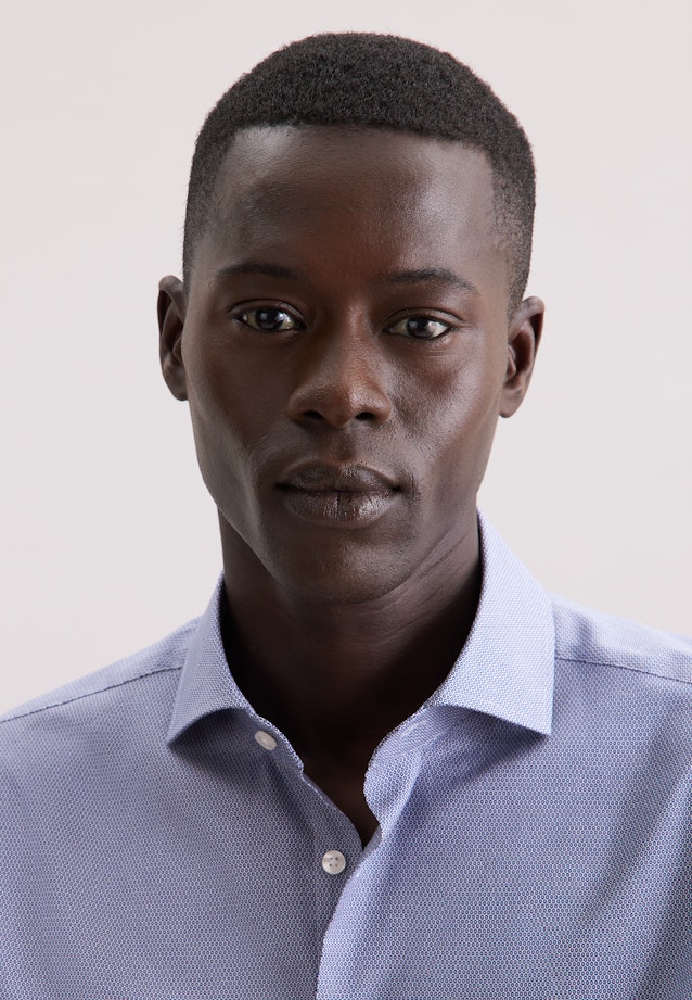 Regular Business Hemd Druck in Dunkelblau |  Seidensticker Onlineshop