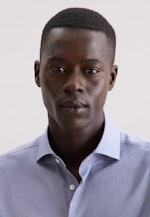 Regular Business Hemd Druck in Dunkelblau |  Seidensticker Onlineshop