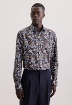 Regular Business shirt Floral in Braun |  Seidensticker Onlineshop