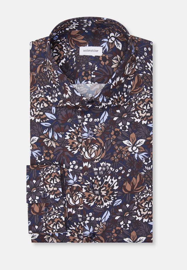 Regular Business shirt Floral in Braun |  Seidensticker Onlineshop