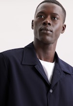 Regular Wattiertes Hemd Uni in Dunkelblau |  Seidensticker Onlineshop