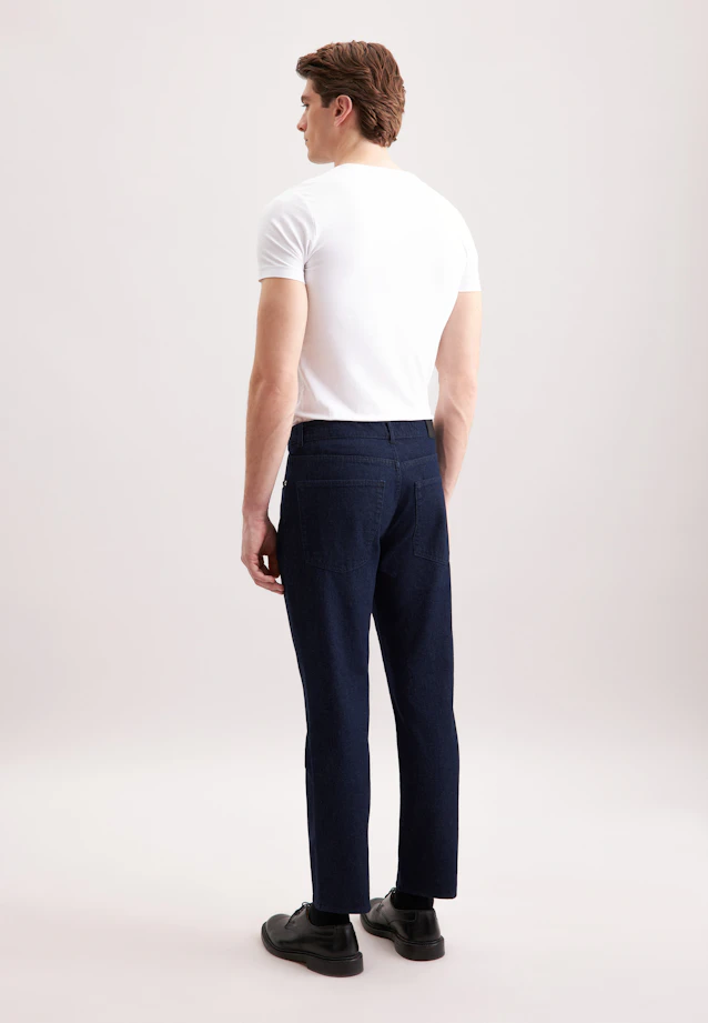 Regular 5-Pocket Denim Uni in Dunkelblau |  Seidensticker Onlineshop