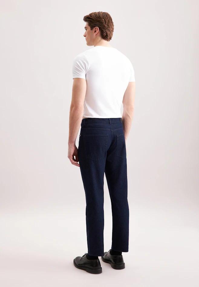 Regular 5-Pocket Denim Uni in Dunkelblau | Seidensticker Onlineshop