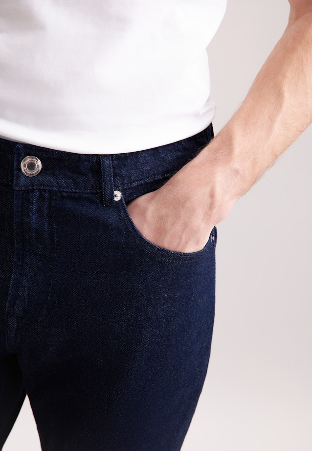 Regular 5-Pocket Denim Uni in Dunkelblau |  Seidensticker Onlineshop