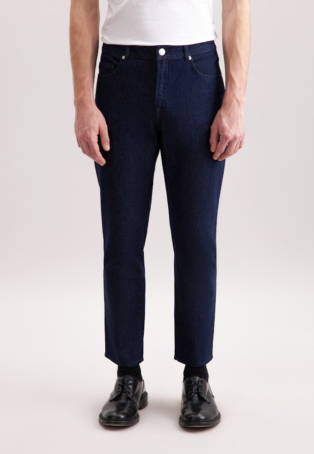 Regular 5-Pocket Denim Uni in Dunkelblau |  Seidensticker Onlineshop
