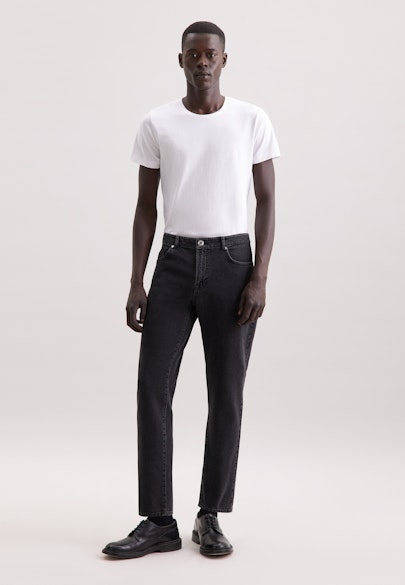 Regular 5-pocket denim Uni in Grey |  Seidensticker Onlineshop