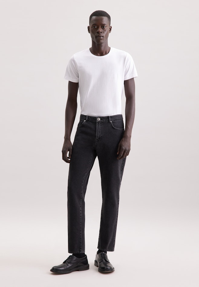 Regular 5-Pocket Denim Uni in Grau | Seidensticker Onlineshop