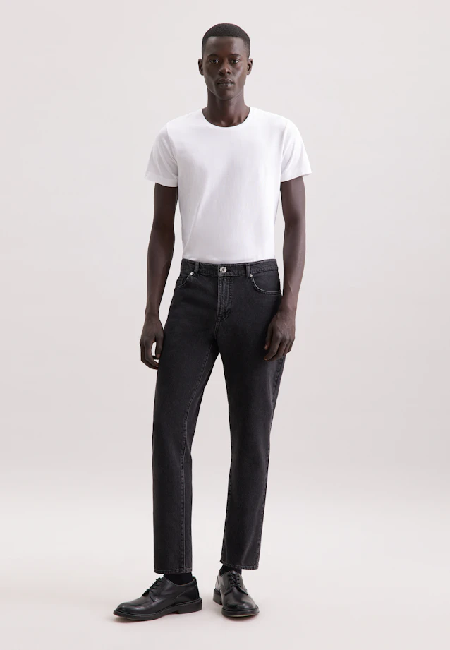 Regular 5-Pocket Denim Uni in Grau |  Seidensticker Onlineshop