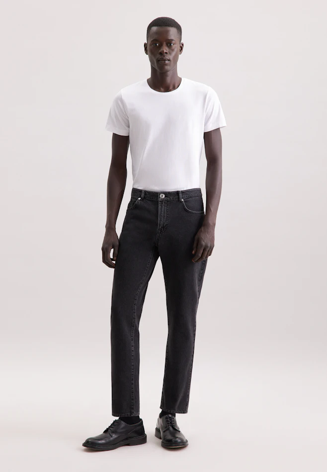 Regular 5-Pocket Denim Uni in Grau | Seidensticker Onlineshop