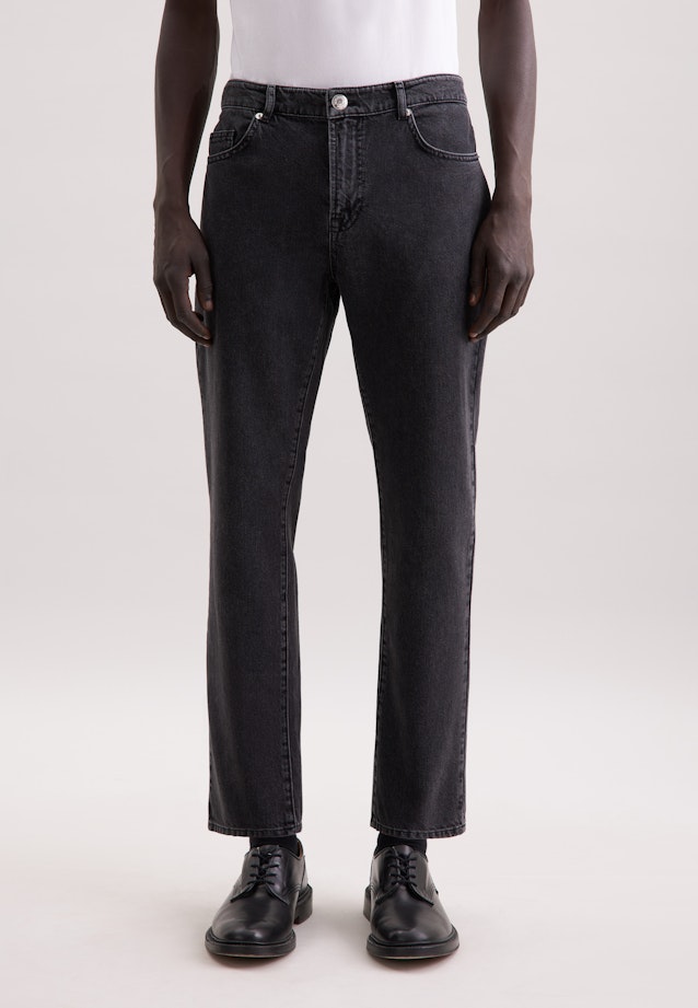 Regular 5-Pocket Denim Uni in Grau |  Seidensticker Onlineshop