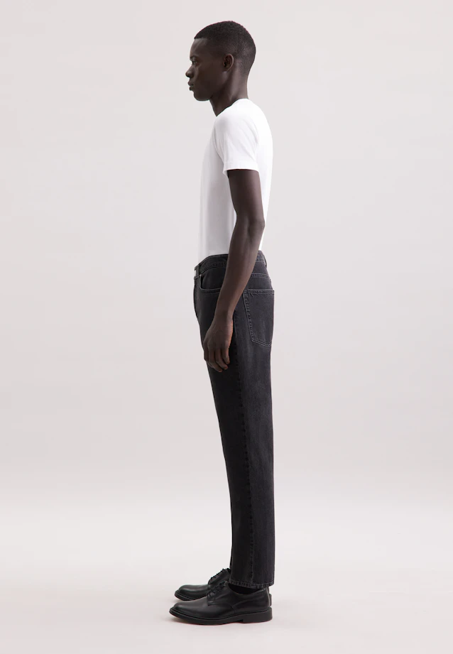 Regular 5-Pocket Denim Uni in Grau |  Seidensticker Onlineshop