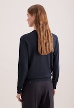 Feinstrickpullover aus Wolle und Seide in Dunkelblau |  Seidensticker Onlineshop