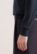 Feinstrickpullover aus Wolle und Seide in Dunkelblau |  Seidensticker Onlineshop