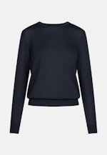 Feinstrickpullover aus Wolle und Seide in Dunkelblau |  Seidensticker Onlineshop