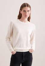 Un pull fin en tricot en laine et soie in Ecru |  Seidensticker Onlineshop