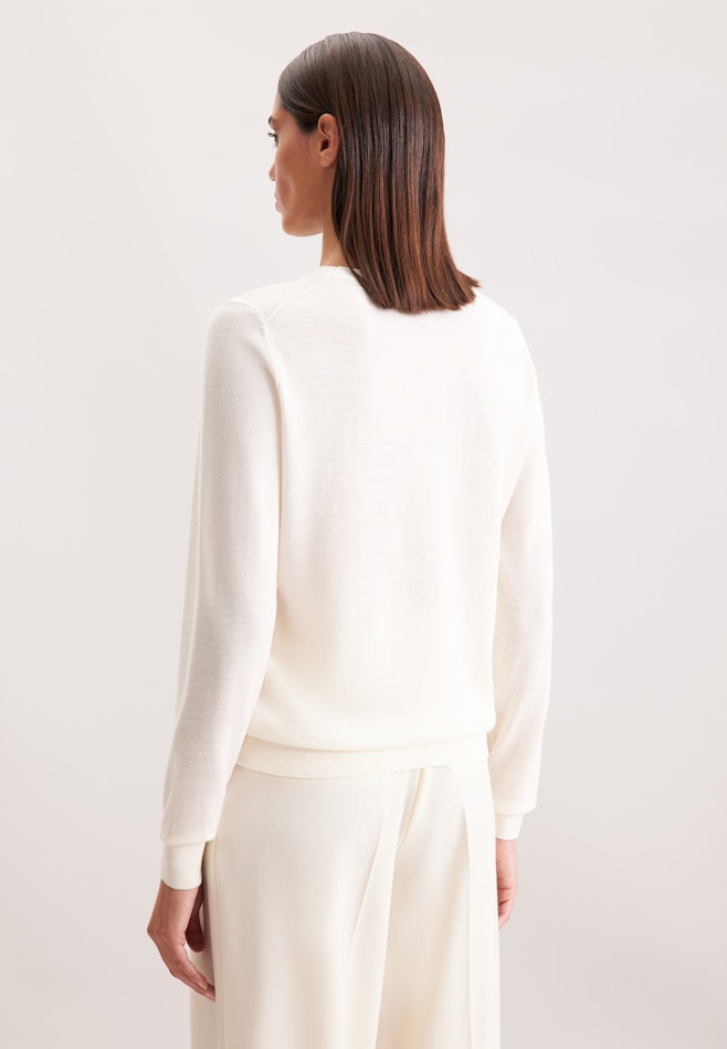 Feinstrickpullover aus Wolle und Seide in Ecru | Seidensticker Onlineshop