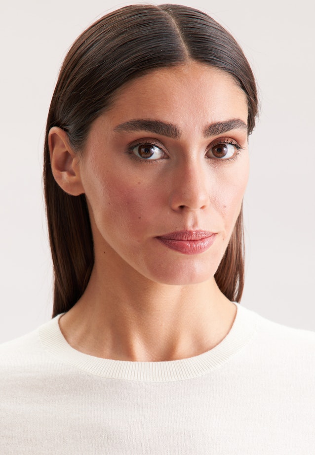 Feinstrickpullover aus Wolle und Seide in Ecru |  Seidensticker Onlineshop