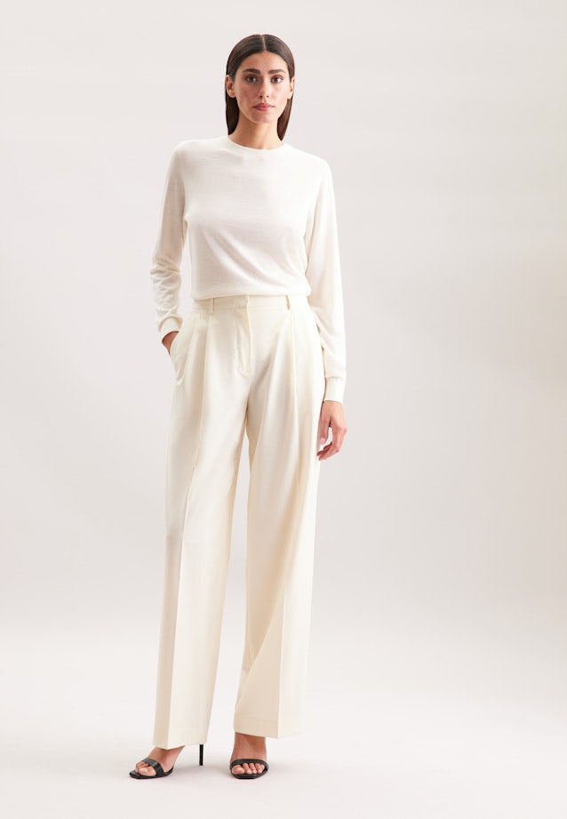 Feinstrickpullover aus Wolle und Seide in Ecru |  Seidensticker Onlineshop