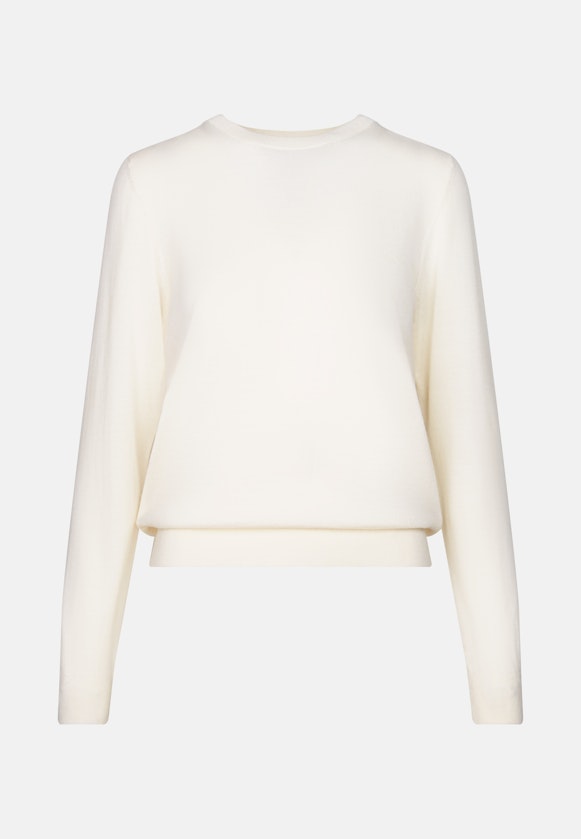 Feinstrickpullover aus Wolle und Seide in Ecru |  Seidensticker Onlineshop