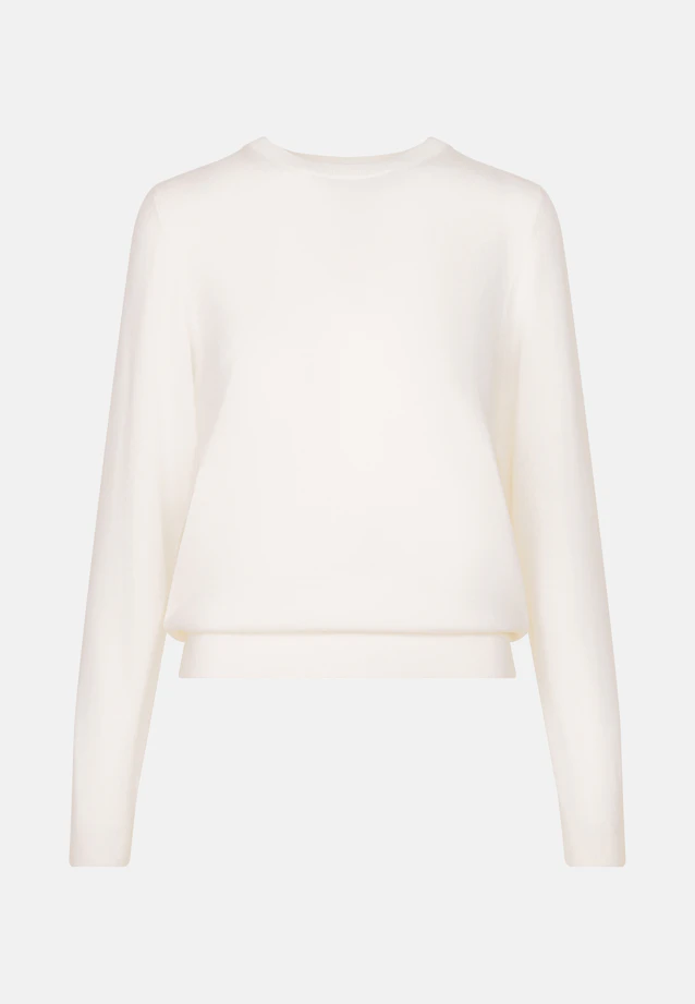 Un pull fin en tricot en laine et soie in Ecru |  Seidensticker Onlineshop