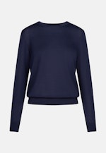 Feinstrickpullover aus Wolle und Seide in Dunkelblau |  Seidensticker Onlineshop