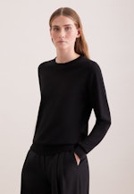 Un pull fin en tricot en laine et soie in Noir |  Seidensticker Onlineshop