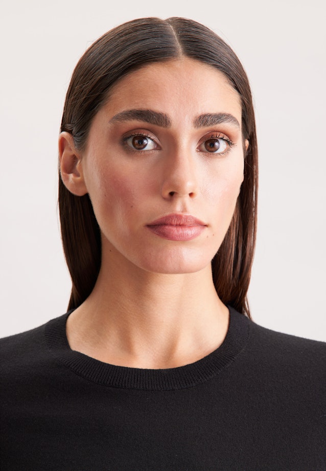 Feinstrickpullover aus Wolle und Seide in Schwarz |  Seidensticker Onlineshop