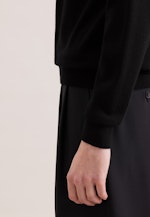 Un pull fin en tricot en laine et soie in Noir |  Seidensticker Onlineshop