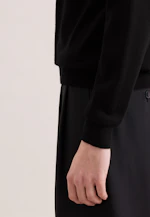 Feinstrickpullover aus Wolle und Seide in Schwarz |  Seidensticker Onlineshop